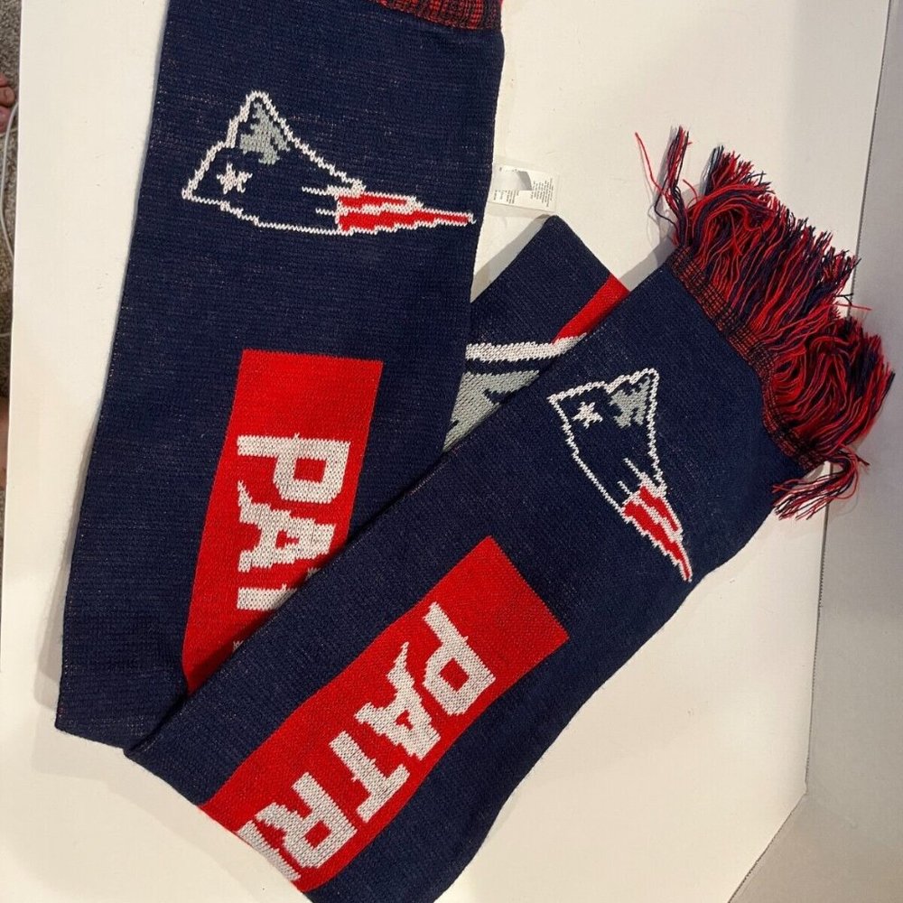 New England Patriots Fray Scarf ~60 x 6.5", Forever Collectibles Preowned Clean